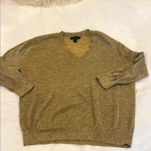J. crew Gold V-Neck Sweater